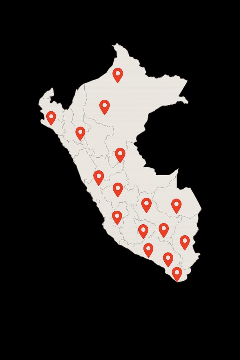 Mapa de presencia nacional